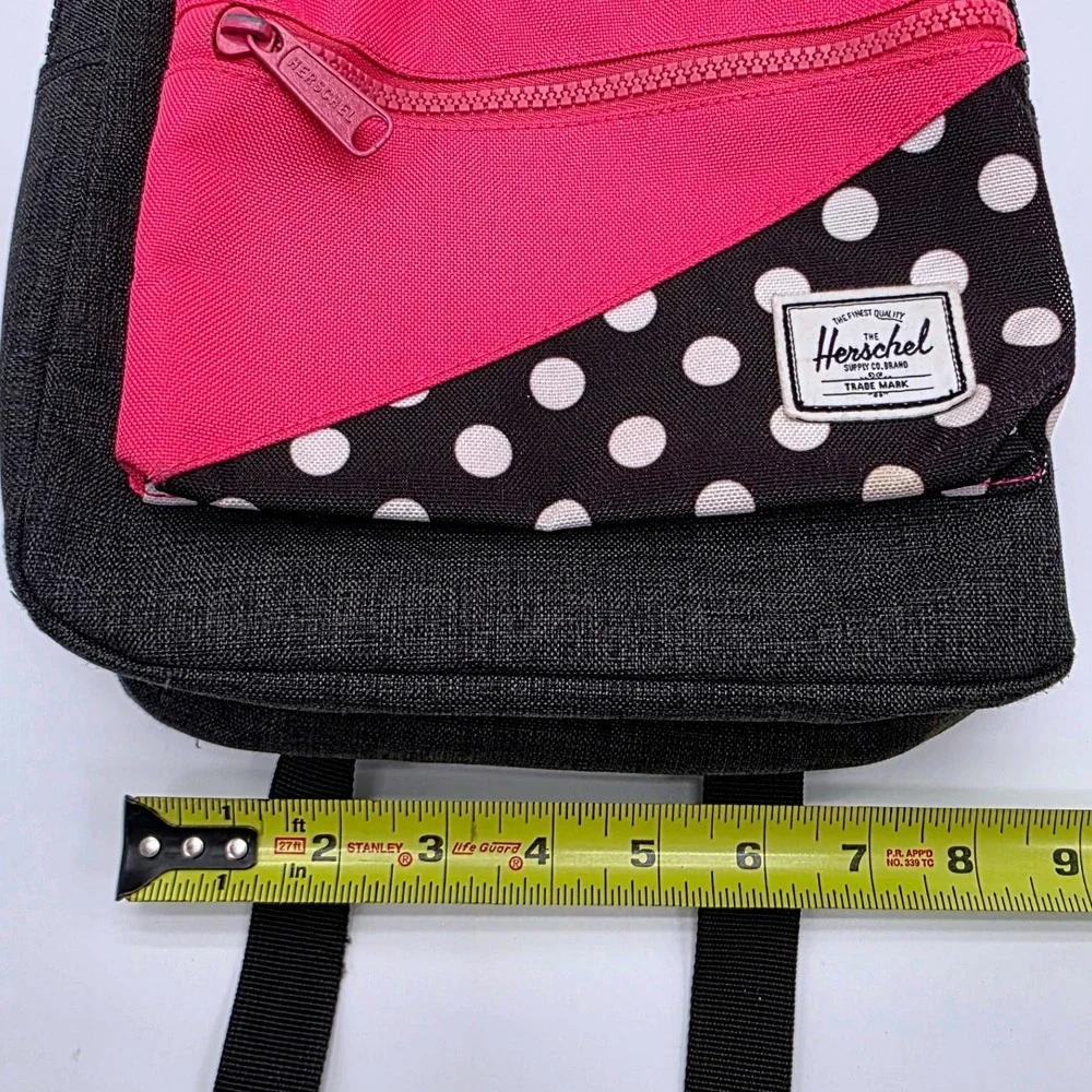 Herschel Supply Co Heritage Kids Backpack Grey Pink Polka Dot Mini Bag